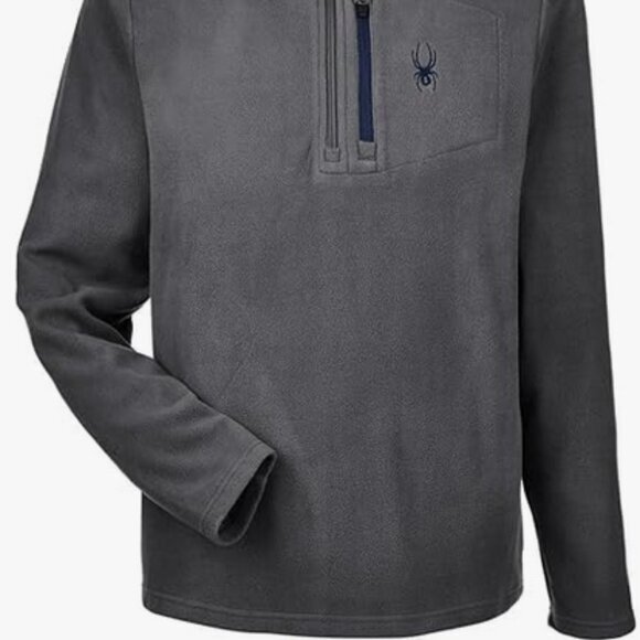 Spyder Men's Transport 1/4 Zip Pullover Sweatshirt--gray fleece sz M - Picture 6 of 16